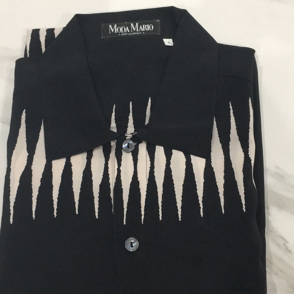 Messori 100% silk bottom down shirt